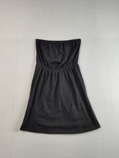 Old Navy Women Mini Dress L Black Off The Shoulder Strapless Pleated Summer Wear