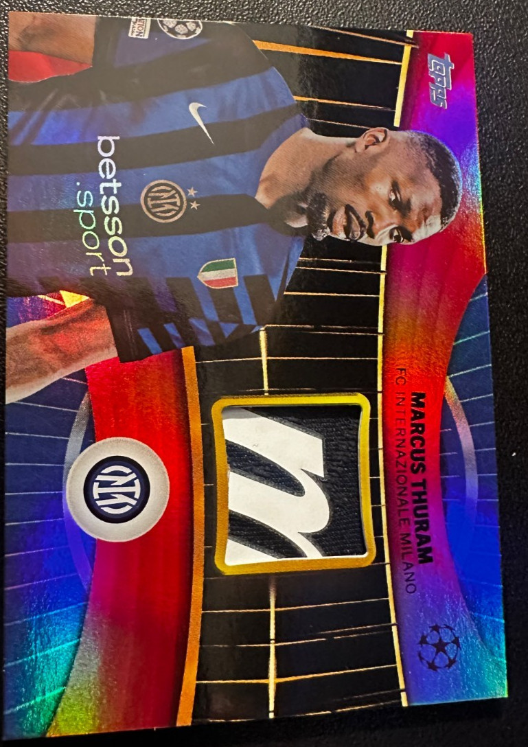 2024-25 Topps UEFA Marcus Thuram Superstar Relic RED 1/5 SR-TH Inter Milan