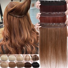 One Piece Thick Clip In 100 Human Remy Hair Extensions Caramel 3/4 Full Head