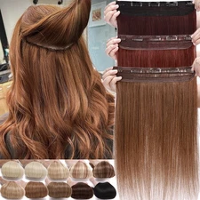 One Piece Thick Clip In 100% Human Remy Hair Extensions Caramel 3/4 Full Head