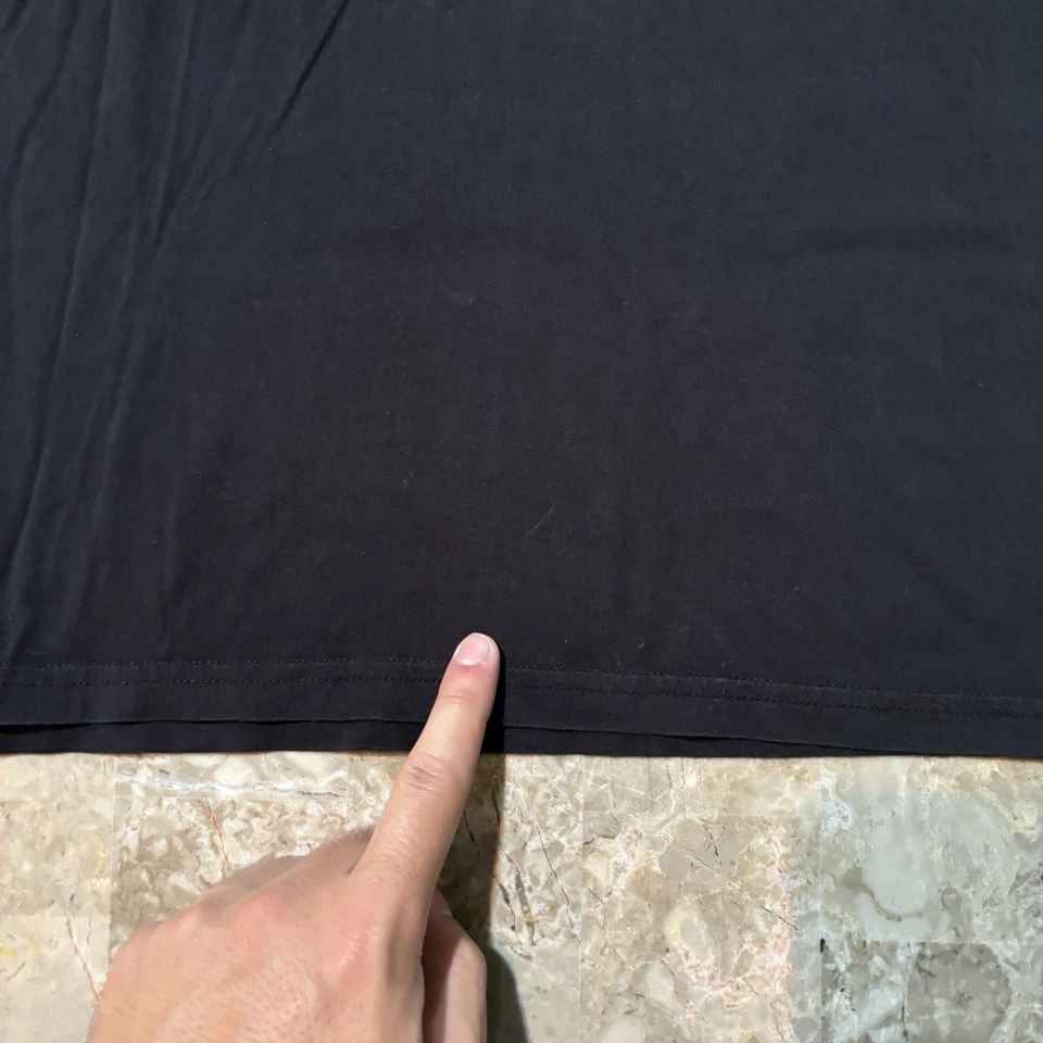 John Varvatos Shirt Mens Medium Black Peace Sign American Flag Bowery USA - Image 3 of 4