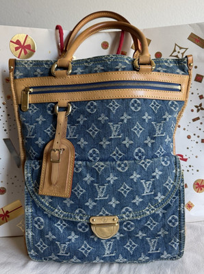 LOUIS VUITTON  Monogram Denim Sac Plat Blue