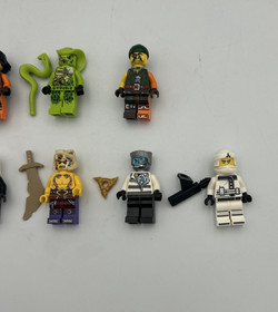 Lot of 9 LEGO Ninjago Cole Harumi Sleven Zane Digi Cyren Lasha Sqiffy Minifigure