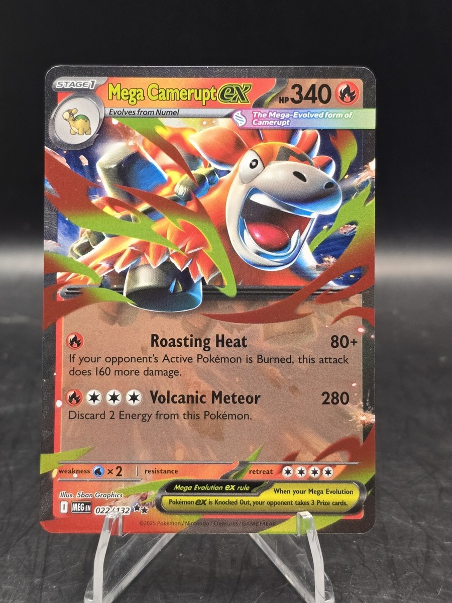 Pokemon TCG Mega Camerupt ex 022/132 Mega Evolution Double Rare