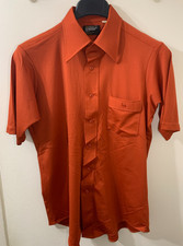 Vintage JC Penney Shirt Mens 16 Ultressa 70s Disco Short Sleeve Pocket