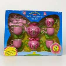 Sunny Patch By Melissa  Doug - Girls Bella Pink Butterfly Tea Set - 17 Set