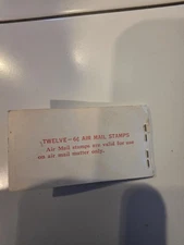 U.S. Air Mail 12 Stamp 6 cent Stamp Booklet (contains 4 stamps still intact)