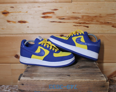 Nike Air Force 1 Blue and Yellow Casual Men's Size 9 Shoes DZ3638-900 Nice