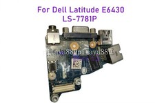 For Dell Latitude E6430 Audio Jack VGA USB Ethernet Board LS-7781P 051WP9