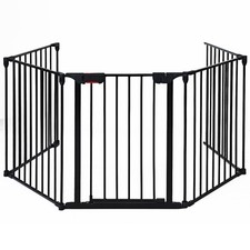 Fireplace Fence BBQ Metal Fire Gate Pet Black Baby Safety Fence Hearth Gate