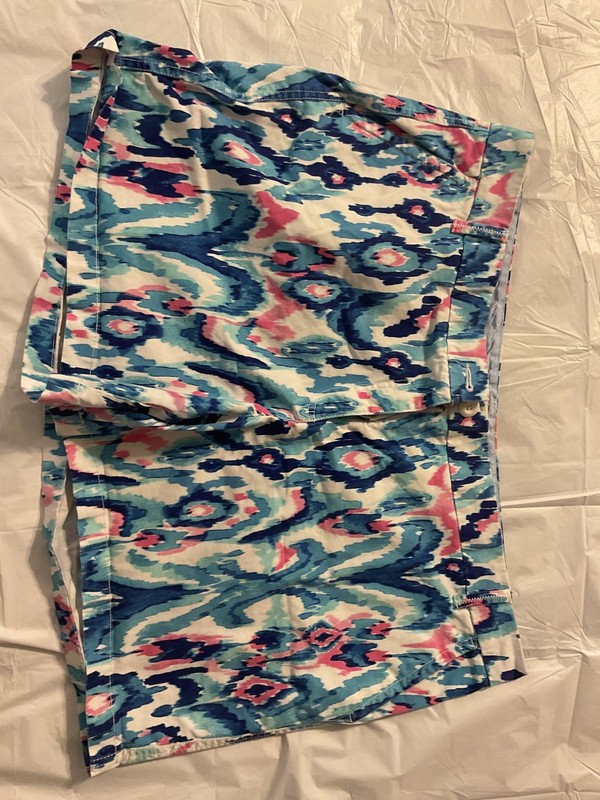 Crown & Ivy Caroline Chino Shorts Womens Size 20W Multi Print