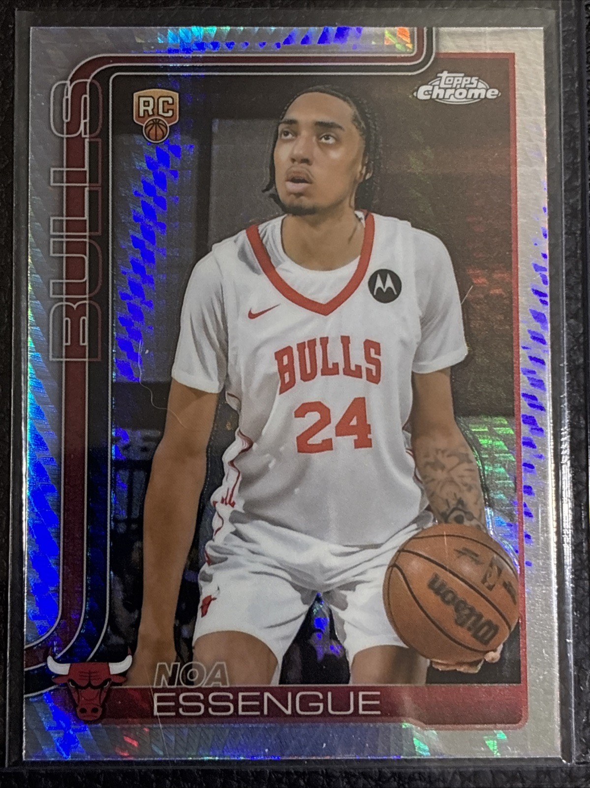 2025 Topps Chrome Basketball/Prism Refractor #262 Noa Essengue (RC) (Bulls)
