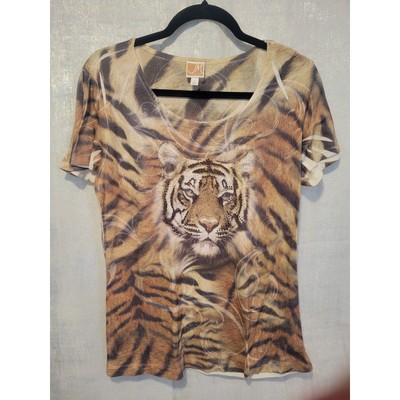 JM Med Collection Brown Black Bengal Tiger Embellished Animal Western Festival