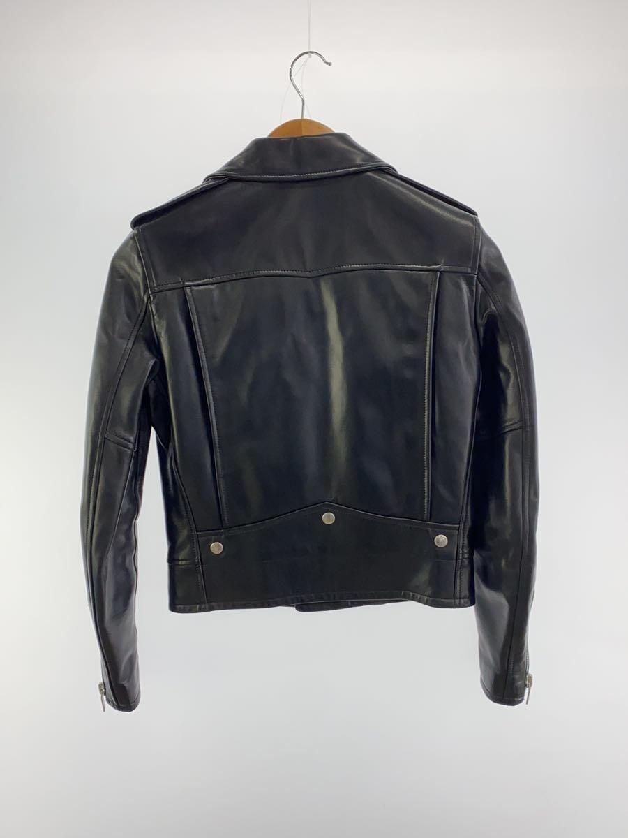 Giacca SAINT LAURENT Riders doppia pelle di pecora BLK tinta unita 336501 usata
