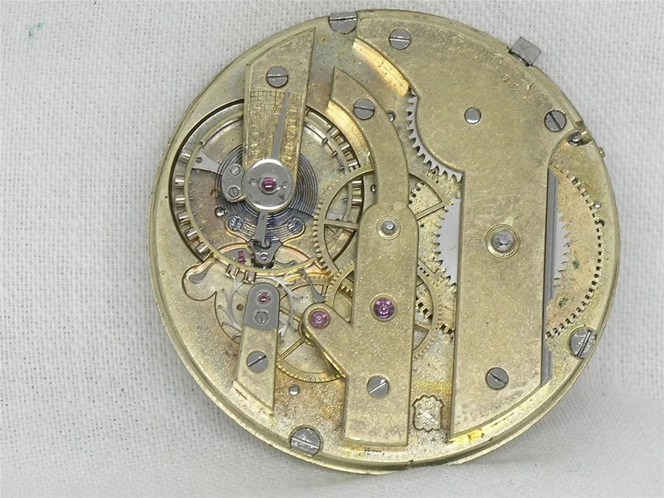 ANTIGUO MOVIMIENTO RELOJ BOLSILLO 42MM BADOLLET 19 JOYAS ALTA CALIDAD, PATEK EBAUCHE? Foto 3 de 4