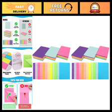 36 Pads Lined Sticky Notes 4x6 inches, 12 Colorful Self-Stick Note Pads for Offi