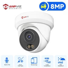 Anpviz 4K 8MP Outdoor PoE Camera, AI Human/Vehicle Detection, Smart Night Vision