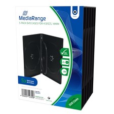 MEDIARANGE DVD Case for 4 Discs 14 mm Black Pack of 5 4 DVD's DVD  UK IMPORT 