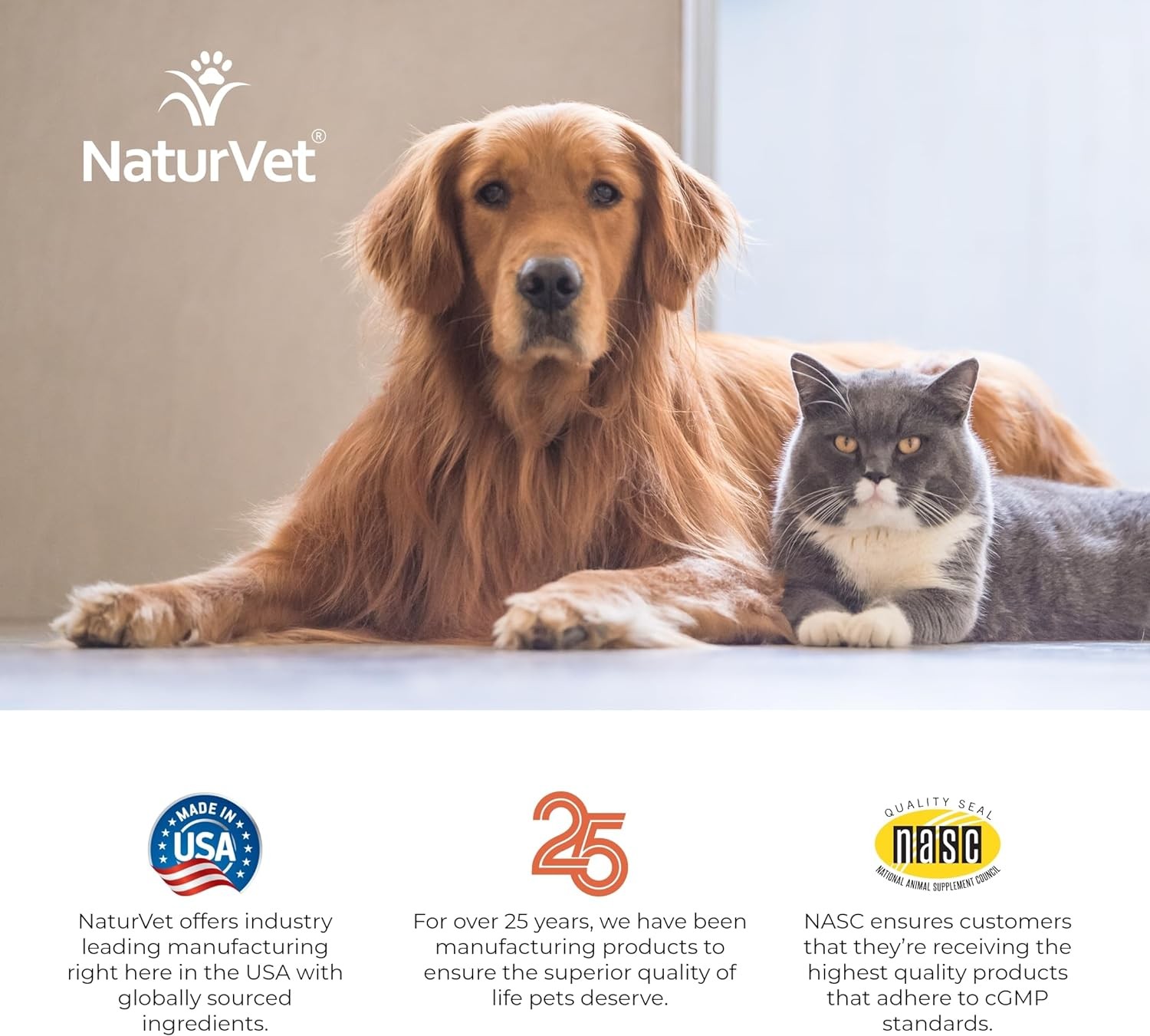 NaturVet DIGESTIVE ENZYMES PROBIOTICS Healthy Digestion for Dogs and Cats 8 oz