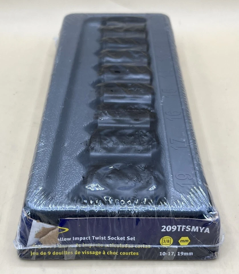 BLUE-POINT 209TFSMYA 9PC 3/8" DRIVE METRIC/SAE SHALLOW TWIST IMPACT  (MVP032513) - Image 2 of 3