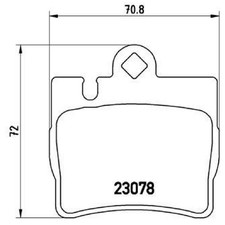 Brembo Bremsbelagsatz Bremskl&ouml;tze hinten A0034200620 0044209420 | 649747