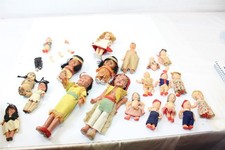 Vintage Plastic Dolls Large Lot Assorted Sizes 3" - 8" Parts Pieces Repair As Is
