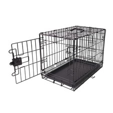 Amazon Basics Portable, Foldable Metal Wire Dog Crate with Removable Tray, Si...