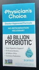 Physician's Choice 60 Billion Probiotic Prebiotic Capsules 30 Capsules 12/2026