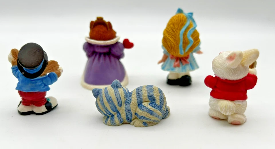 Merry Miniatures Alice in Wonderland 5-Piece Figurine Set 1995 Vintage 90s - Image 4 of 4