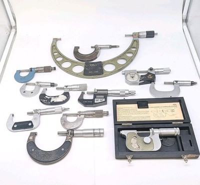 12x Bügelmessschraube Mikrometer Messbereich: 0-250mm DEFEKT/ UNVOLLSTÄNDIG