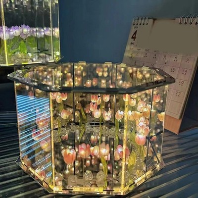Bezauberndes helles Nachtlicht Blumen Mehrfachverwendung Stichwort UNIKAT DESIGN