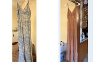 SO Goods For Life Boho Flower Maxi Dress Sz Small CHOOSE COLOR WHITE OR BROWN