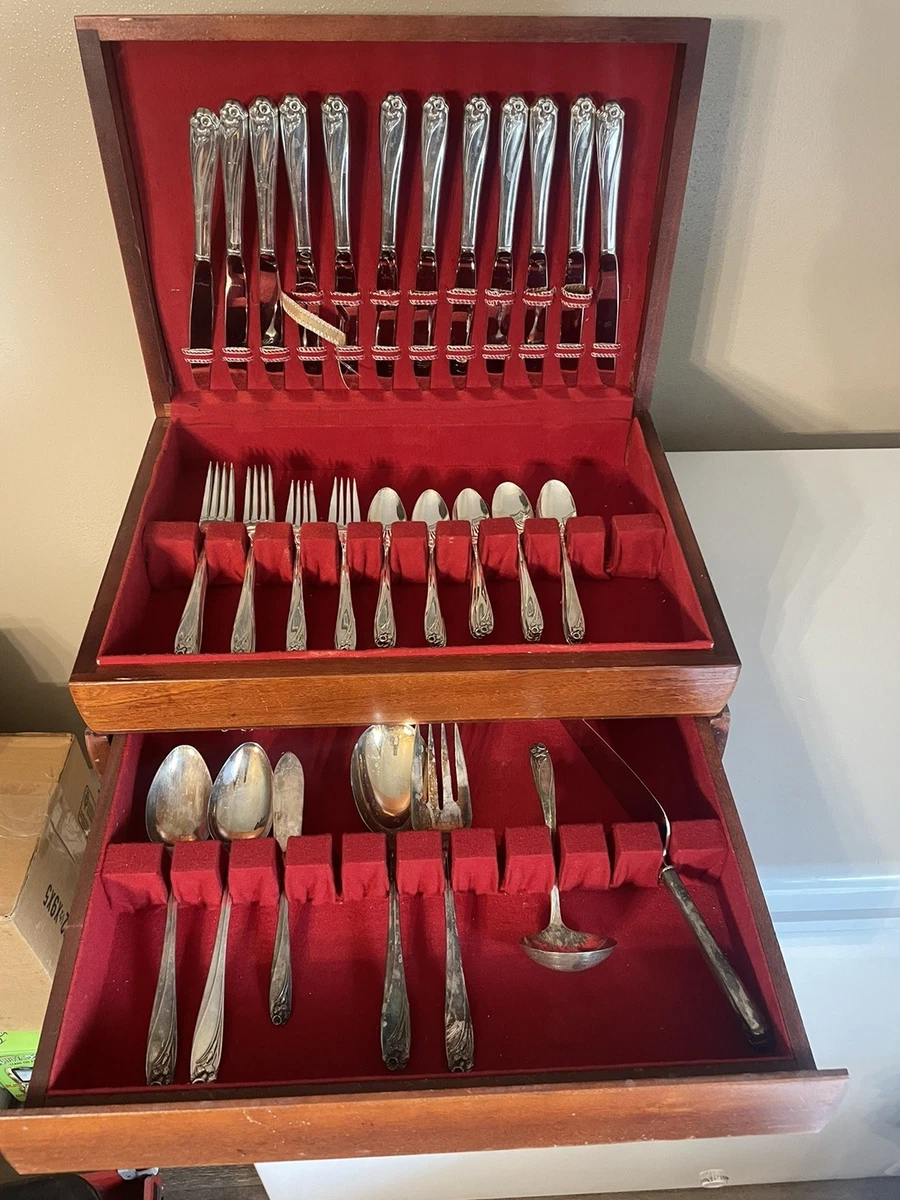 1847 Rogers Bros Antique US Silver-Plated Flatware-Sets for sale