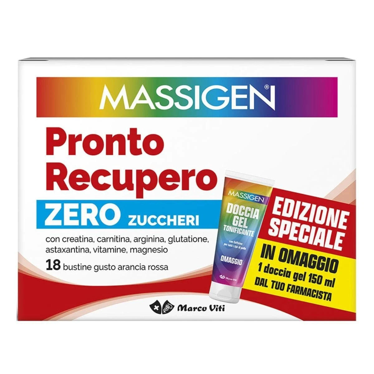 Marco Viti Massigen Pronto Recupero Senza Zucchero 18 Bustine Edizione Speciale 2025 - Immagine 2