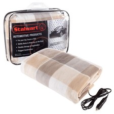 Stalwart Heated Car Blanket 12V Electric Throw for Car Truck SUV RV Portable Cam