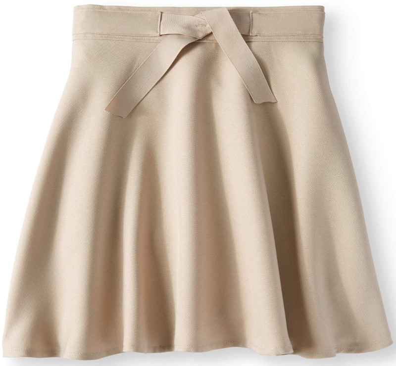 Wonder Nation Girls' School Uniform/Skater A-line Khaki Skort - Size 14
