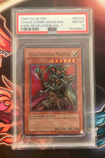 Yugioh, Chaos Command Magician PSA8, Dark Revelations Volume 1, Super Rare.