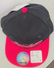 Air Jordan Pro Cap Kid's Black Red Embroidered Jumpman Snap Back Cap NWT