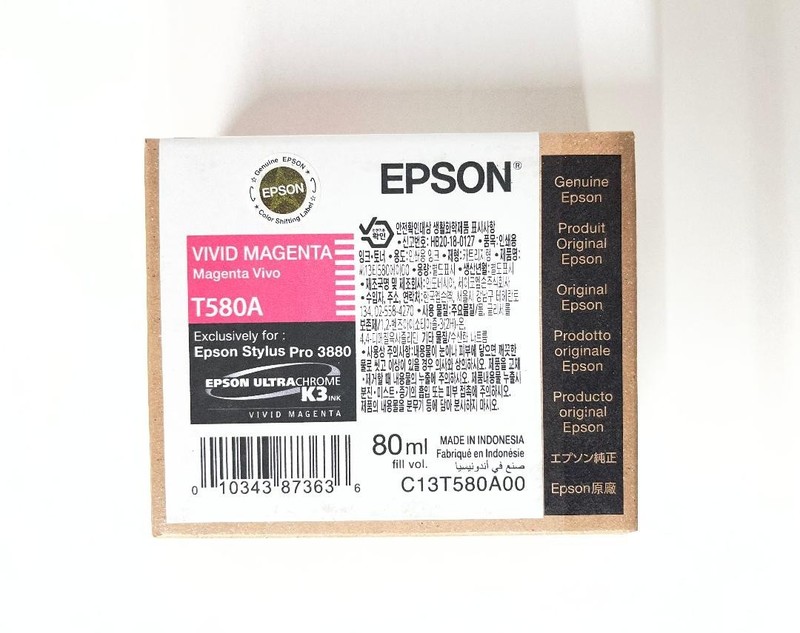 Epson Pro 3880 T580A  T580A00 vivid magenta printer ink New