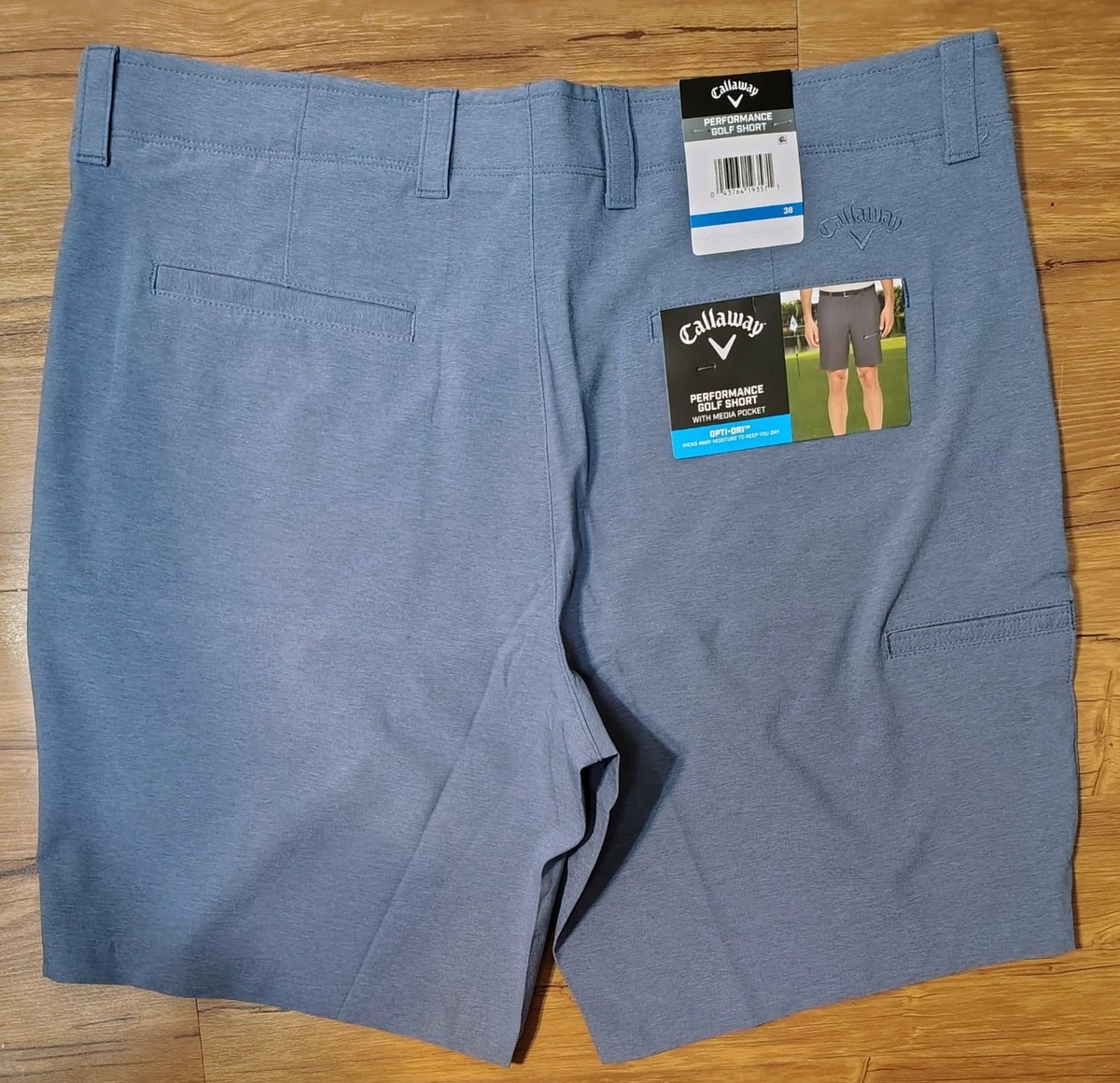 Short De Golf Callaway Homme – Taille 40 – Bleu Stretch Opti-Dri