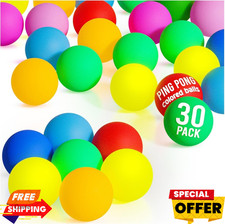 D-Xam 30 Pcs Colored Ping Pong Balls 40mm Table Tennis Ball Plastic Ping Pong