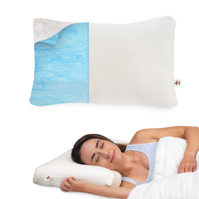 Core Products Adjustable Loft Pillow, Fiber Fill with Cooling Memory Foam