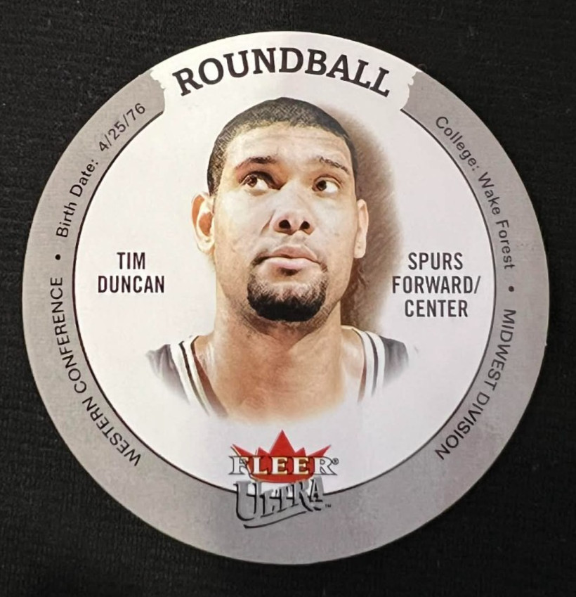TIM DUNCAN 2003-04 Fleer Ultra Roundball #29 Die-Cut Insert NBA HOF Spurs
