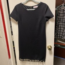 Little Black Dress Willa Small Fringe Hemline 