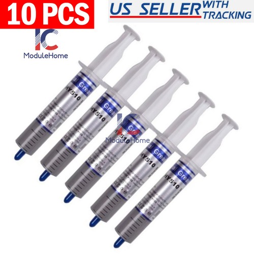 (10-pack) Grey Thermal Grease CPU Heatsink Compound Paste Syringe 10X - 第 1/6 張圖片