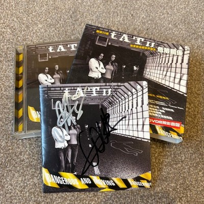 t.A.T.u. TATU   Dangerous And Moving CD+DVD Taiwan SIGNED AUTOGRAPHED BOOKLET