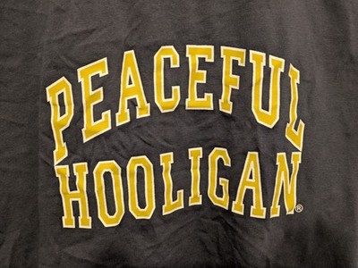 Peaceful Hooligan Herren T-Shirt XXXL Schwarz Logo Druckgrafik Rundhals Kurzarm