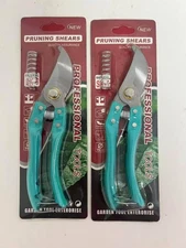 2 Pack Set Green New Premium Steel Heavy Duty Pruning Shears Free Shipping US