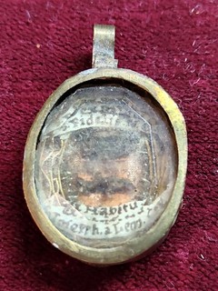 Double Relic of St. Happy Martyr Joseph Leonessa Reliquary 19th Century DNJC