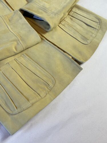 NWT Lafayette 148 Women 10 XL Carlisle Suede Jacket Hook & Eye Buttercup $798 - Picture 11 of 15